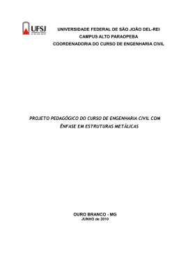 Projeto Pedag&oacute;gico do Curso de Engenharia Civil com