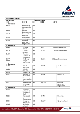 ENGENHARIA CIVIL Disciplinas Pr&eacute;