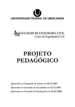 Projeto Pedagógico - Faculdade de Engenharia Civil