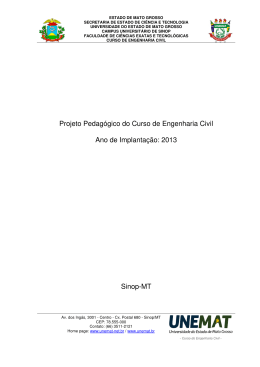 Projeto Pedag&oacute;gico Engenharia Civil