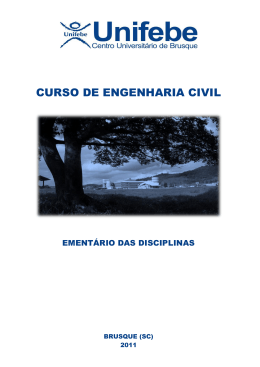 Ementas do Curso de Engenharia Civil - Matriz 2012/1