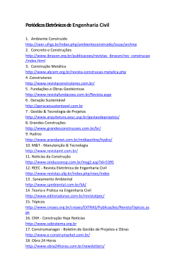 Peri&oacute;dicos Eletr&ocirc;nicos de Engenharia Civil