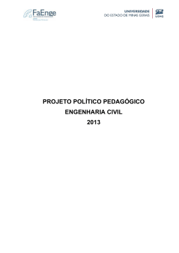 PROJETO POL&Iacute;TICO PEDAG&Oacute;GICO ENGENHARIA CIVIL 2013