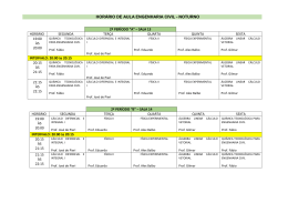 Horário de Aulas - Engenharia Civil