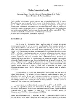 C&eacute;lulas Solares de Clorofila