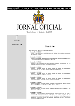 JORNAL OFICIAL - Governo Regional da Madeira