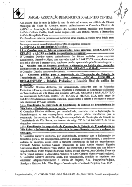 Ata da Reunião do Conselho Diretivo de 15 de julho de 2013