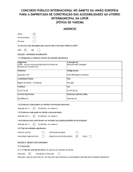 an&uacute;ncio concurso p&uacute;blico internacional no &acirc;mbito da uni&atilde;o