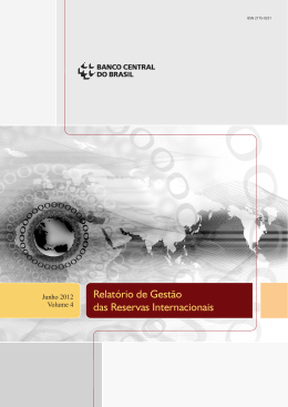 Relatório de Gestão das Reservas Internacionais 2012