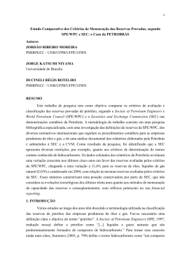 Estudo Comparativo dos Crit&eacute;rios de Mensura&ccedil;&atilde;o das Reservas
