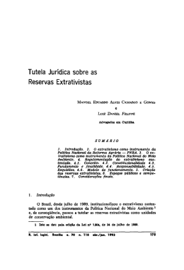 Tutela Jur&iacute;dica sobre as Reservas Extrativistas