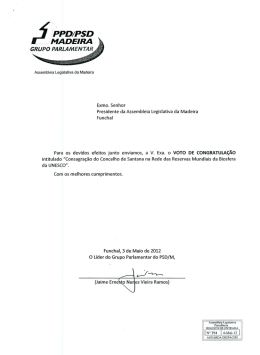 16. Voto Congratulação PSD - Assembleia Legislativa da Região