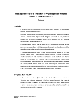 Protocolo prepara&ccedil;&atilde;o de dossier para candidatura da Berlenga a