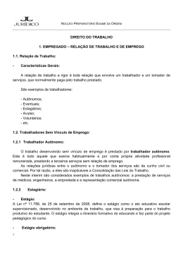 DIREITO DO TRABALHO 1. EMPREGADO