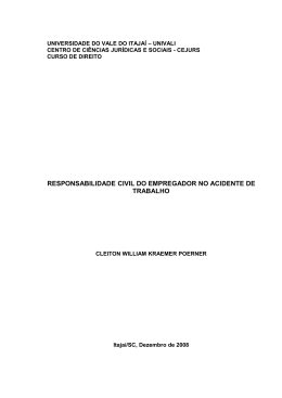 responsabilidade civil do empregador no acidente de