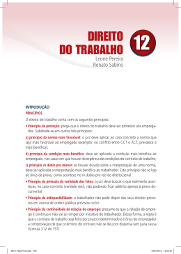 DIREITO DO TRABALHO - Revista dos tribunais