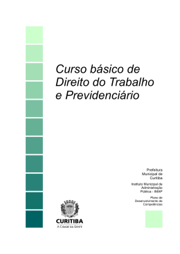 Curso básico de Direito do Trabalho e Previdenciário