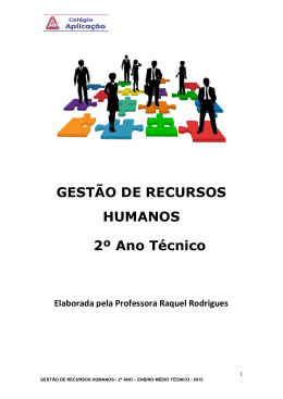 GEST&Atilde;O DE RECURSOS HUMANOS 2&ordm; Ano T&eacute;cnico