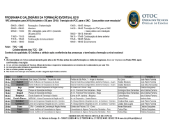 PROGRAMA E CALEND&Aacute;RIO DA FORMA&Ccedil;&Atilde;O EVENTUAL 0210