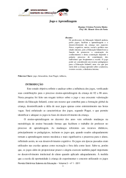 Jogo e Aprendizagem