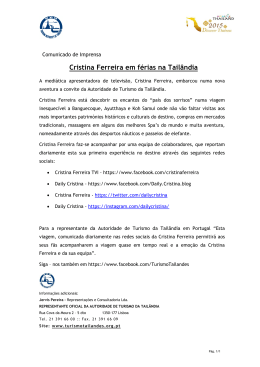 Cristina Ferreira em f&eacute;rias na Tail&acirc;ndia