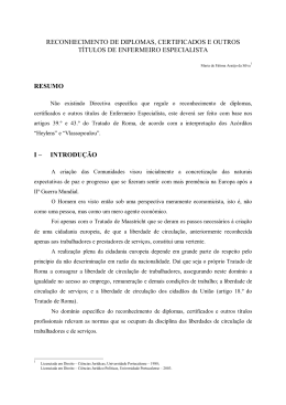 reconhecimento de diplomas, certificados e outros