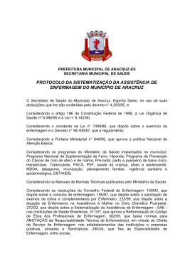PROTOCOLO PRESCRI&Ccedil;&Atilde;O DA ENFERMAGEM