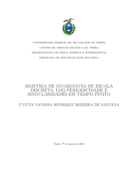 simetria de invari&acirc;ncia de escala discreta, log