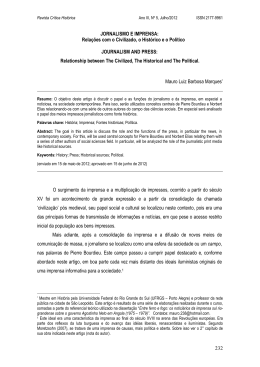 232 JORNALISMO E IMPRENSA: Rela&ccedil;&otilde;es com o Civilizado, o
