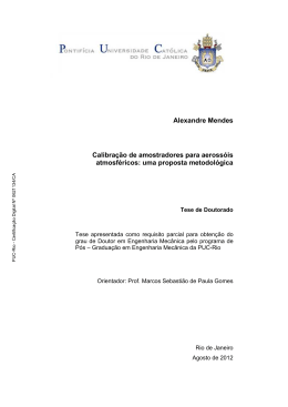 Alexandre Mendes Calibra&ccedil;&atilde;o de amostradores para