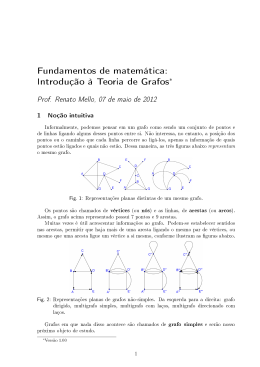 Fundamentos de matemática: Introdução à Teoria de Grafos∗