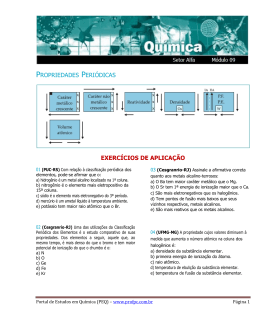 propriedades peri&oacute;dicas exerc&iacute;cios de aplica&ccedil;&atilde;o
