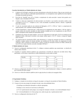 Exerc&iacute;cios - Folhas de problemas.