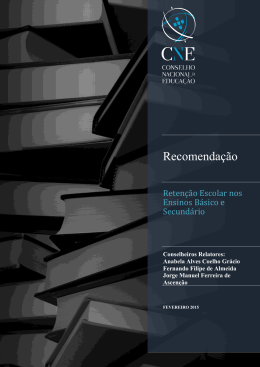 Reten&ccedil;&atilde;o Escolar nos Ensinos B&aacute;sico e Secund&aacute;rio