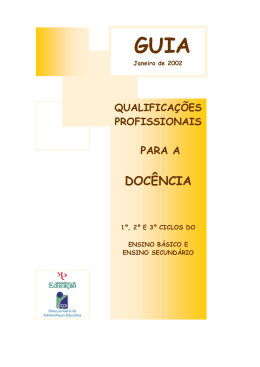 Qualifica&ccedil;&otilde;es Profissionais para a Doc&ecirc;ncia