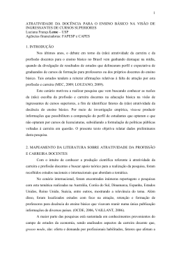 1 ATRATIVIDADE DA DOCÊNCIA PARA O ENSINO BÁSICO NA