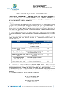 Edital - Funda&ccedil;&atilde;o Getulio Vargas