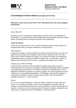 Departement Bildung, Kultur und Sport Consolidação do Ensino