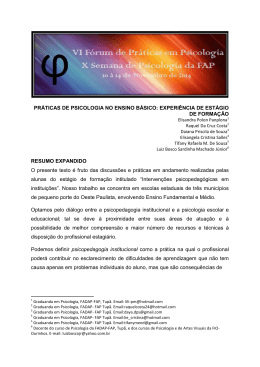 pr&aacute;ticas de psicologia no ensino b&aacute;sico experi&ecirc;ncia de est&aacute;gio de