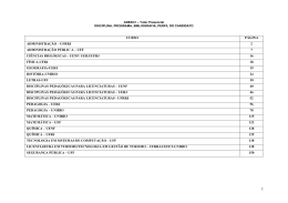 Disciplinas, Programa, Bibliografia e Perfil do Candidato