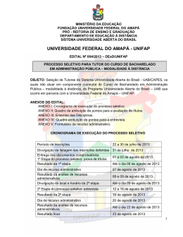 EDITAL n&ordm; 004-2013-DEaD-UNIFAP