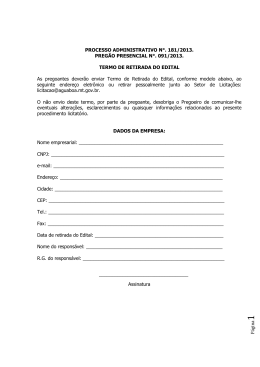 Edital - Prefeitura Municipal de Água Boa