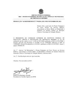 Projeto Pedag&oacute;gico do Curso - Educa&ccedil;&atilde;o a dist&acirc;ncia