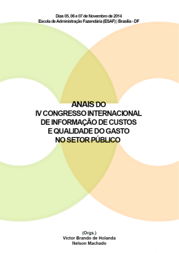 Anais do IV Congresso CQ