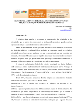 explorando a reta num&eacute;rica para identificar obst&aacute;culos em
