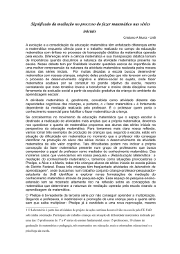 Significado da media&ccedil;&atilde;o no processo do fazer matem&aacute;tico nas