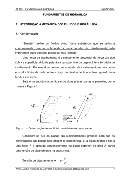 FUNDAMENTOS DE HIDR&Aacute;ULICA 1. INTRODU&Ccedil;&Atilde;O &Agrave; MEC&Acirc;NICA