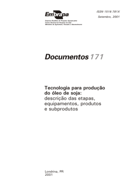 Tecnologia para produ&ccedil;&atilde;o do &oacute;leo de soja