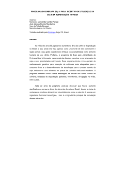PROGRAMA DA EMBRAPA SOJA PARA INCENTIVO DE