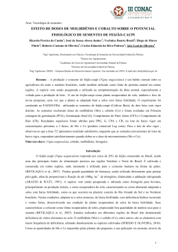 efeito de doses de molibd&ecirc;nio e cobalto sobre o potencial
